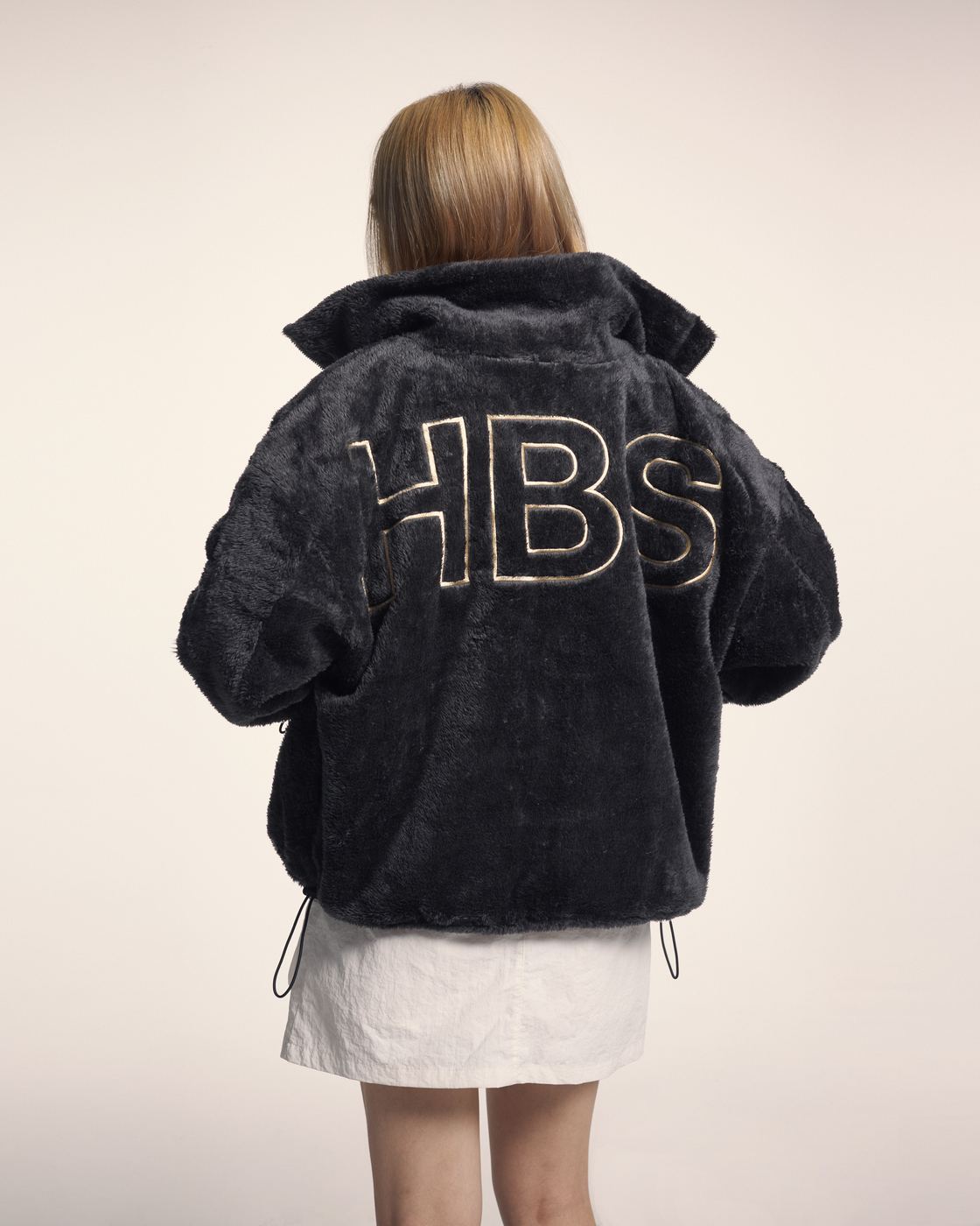 Fleece jacket with HBS on the back