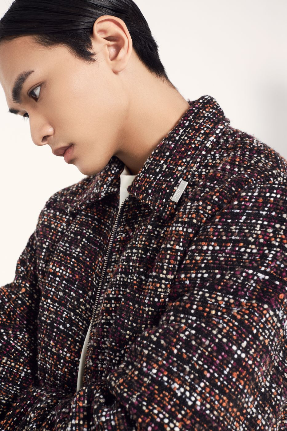 Tweed jacket, close